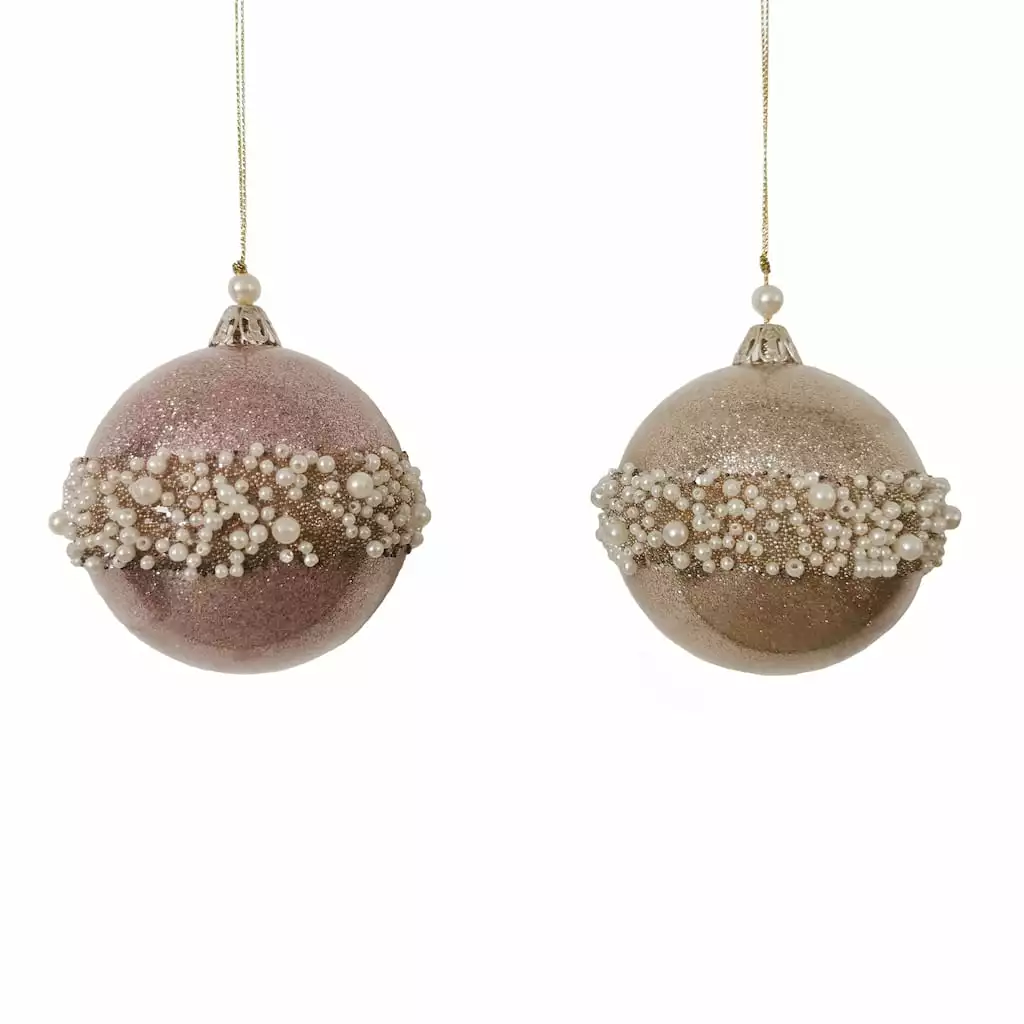 Promo 🤩 Assorted Pearl & Glitter Plastic Ball Ornament by Ashland® 🥰 3 Promo 🤩 Assorted Pearl & Glitter Plastic Ball Ornament by Ashland® 🥰