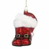 Brand new ✔️ Glass Boots with Santa Hat Ornament by Ashland® Christmas 💯 -Ashland Online Store 10698635 1