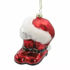 Brand new ✔️ Glass Boots with Santa Hat Ornament by Ashland® Christmas 💯 -Ashland Online Store 10698635 2
