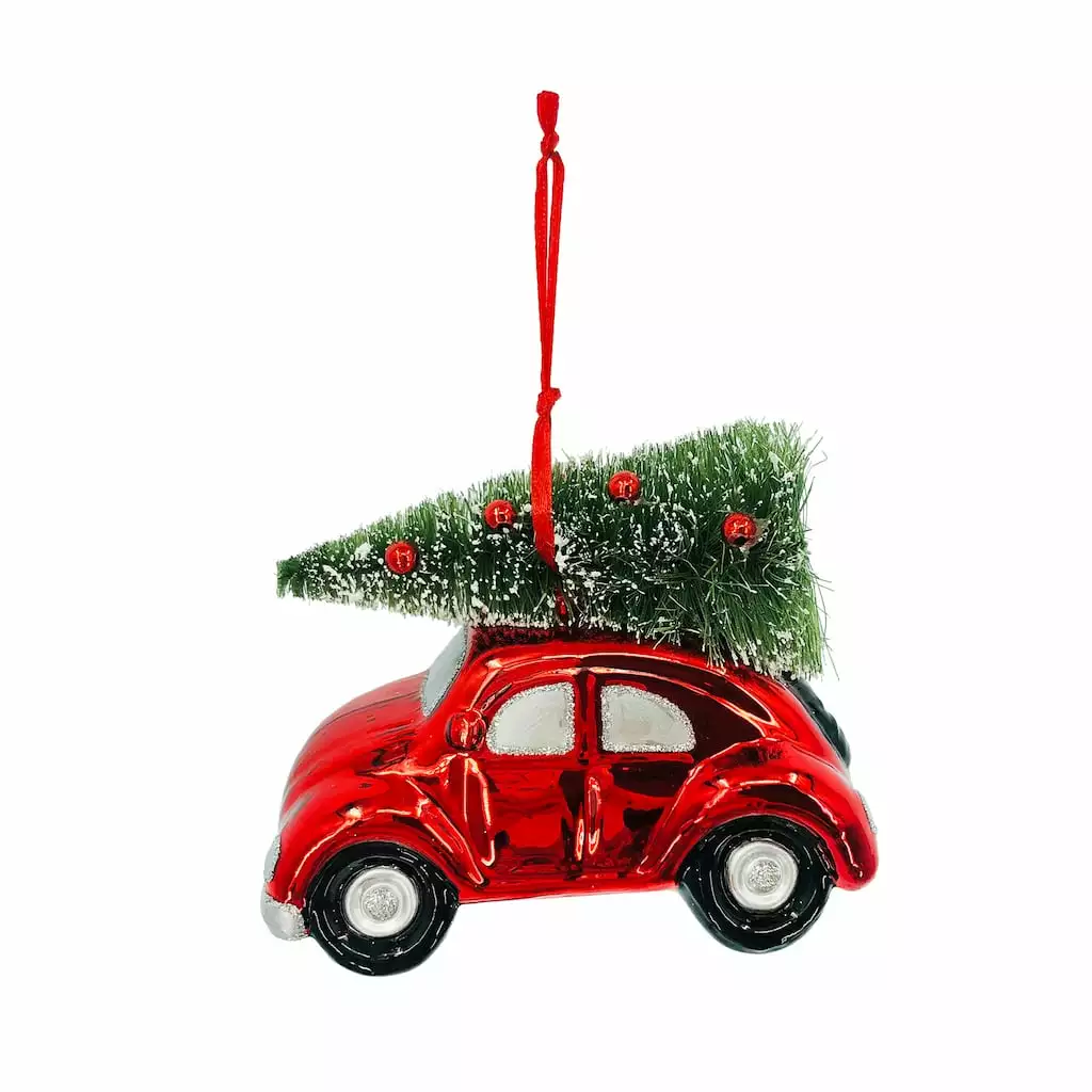 Outlet ๐ 4'' Car with Tree Collectible Glass Christmas Ornament by Ashland® ๐ 3 Outlet ๐ 4'' Car with Tree Collectible Glass Christmas Ornament by Ashland® ๐