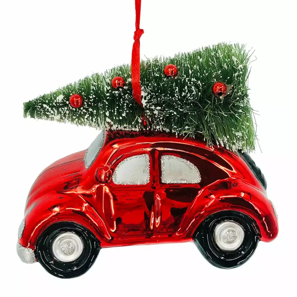 Outlet ๐ 4'' Car with Tree Collectible Glass Christmas Ornament by Ashland® ๐ 4 Outlet ๐ 4'' Car with Tree Collectible Glass Christmas Ornament by Ashland® ๐ - Image 2