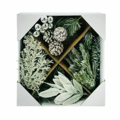 Outlet ❤️ DIY Flocked Pinecone & Leaf Wreath with Silver Ornaments Kit by Ashland® 🛒