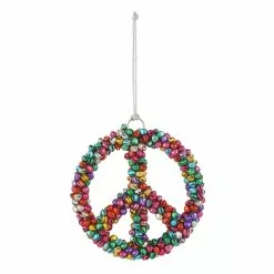 Cheapest ⌛ 5'' Peace Sign with Bell Aluminum ⌛ Christmas Ornament by Ashland® ❤️