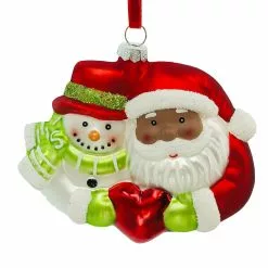 Coupon 💯 Santa & Snowman Heart Glass Ornament by Ashland® ❤️ -Ashland Online Store 10698811 2