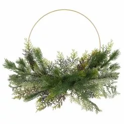 Brand new 🔥 20" Pine & Gold Hoop Wreath by Ashland® Christmas 🌟