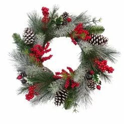 Buy ✔️ 24" Flocked Pinecone & Berry Wreath by Ashland® 🎉