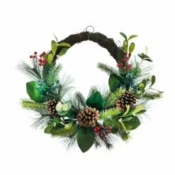 Buy ❤️ 24" Eucalyptus & Blueberry Half Wreath by Ashland® 😉