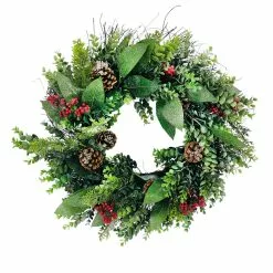 Brand new 🎉 24" Sugar Eucalyptus, Red Berry & Pinecone Wreath by Ashland® 😍