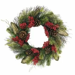 New ⌛ 24" Pine, Magnolia Leaf & Pinecone Wreath by Ashland® 🌟