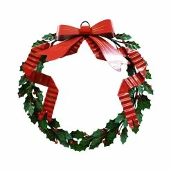 Buy 🎉 16" Berry, Leaves & Bow Metal Wall Wreath by Ashland® ⌛