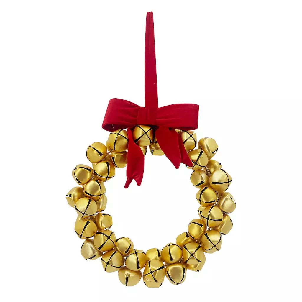 Flash Sale ๐ 13'' Gold Bell Wreath Wall Décor by Ashland® ๐ 3 Flash Sale ๐ 13'' Gold Bell Wreath Wall Décor by Ashland® ๐