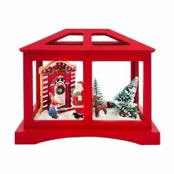 Flash Sale 🎉 8'' Red House with Christmas Tree Tabletop Décor by Ashland® 🧨