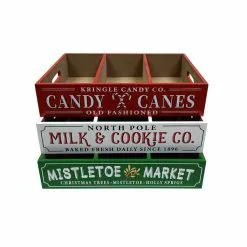 Best Pirce 💯 Assorted 18" ❄ Christmas Tabletop Wood Crate by Ashland® ⌛