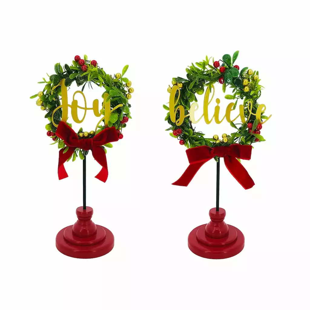Budget ๐ฅ Assorted 10.8'' Wreath on Stand Tabletop Décor by Ashland® ๐ 3 Budget ๐ฅ Assorted 10.8'' Wreath on Stand Tabletop Décor by Ashland® ๐