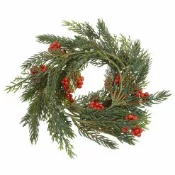 Buy ❤️ 5ft. Pine Leaf Coil Garland with Berries by Ashland® ✨