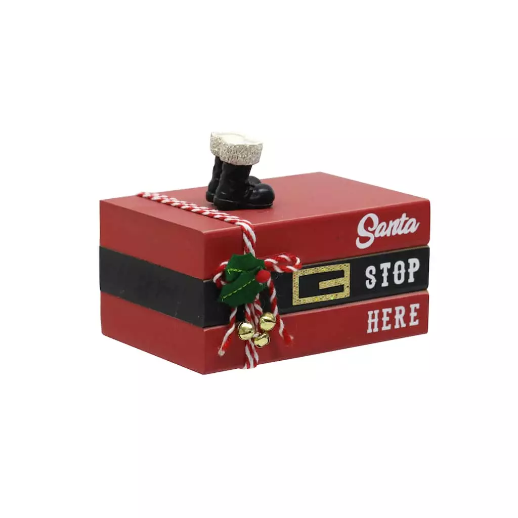 Budget ✨ 6" Santa Stop Here Book Tabletop Decoration by Ashland® 💯 4 Budget ✨ 6" Santa Stop Here Book Tabletop Decoration by Ashland® 💯 - Image 2