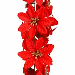 Best deal ✨ 6ft. Red Satin Poinsettia Chain Garland by Ashland® 🥰
