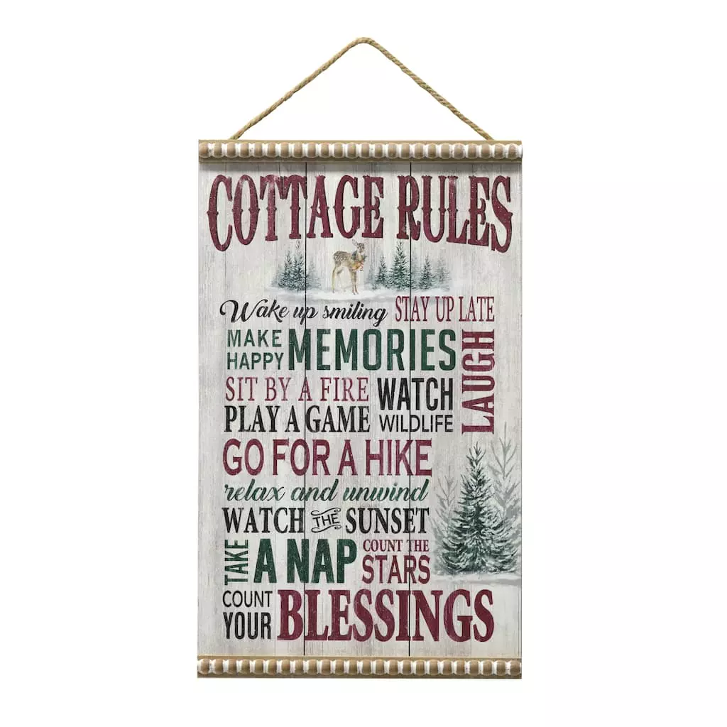 Brand new ๐งจ Cottage Rules Wall Sign by Ashland® ๐ 3 Brand new ๐งจ Cottage Rules Wall Sign by Ashland® ๐