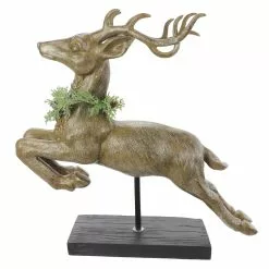 Wholesale โจ 21" Leaping Stag with Greenery Tabletop Accent by Ashland® ๐คฉ