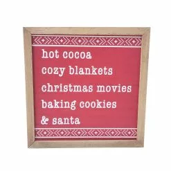 Promo 🌟 Red & White Fair Isle Christmas Tabletop Sign by Ashland® 🎁