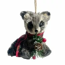 Best deal 🎁 3.5'' Raccoon with Pine, Pinecone and Berries Christmas Ornament by Ashland® 🌟