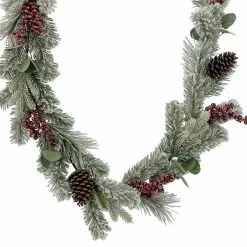 Best deal ✨ 6ft. Flocked Red Berry Pine Garland by Ashland® 🎁