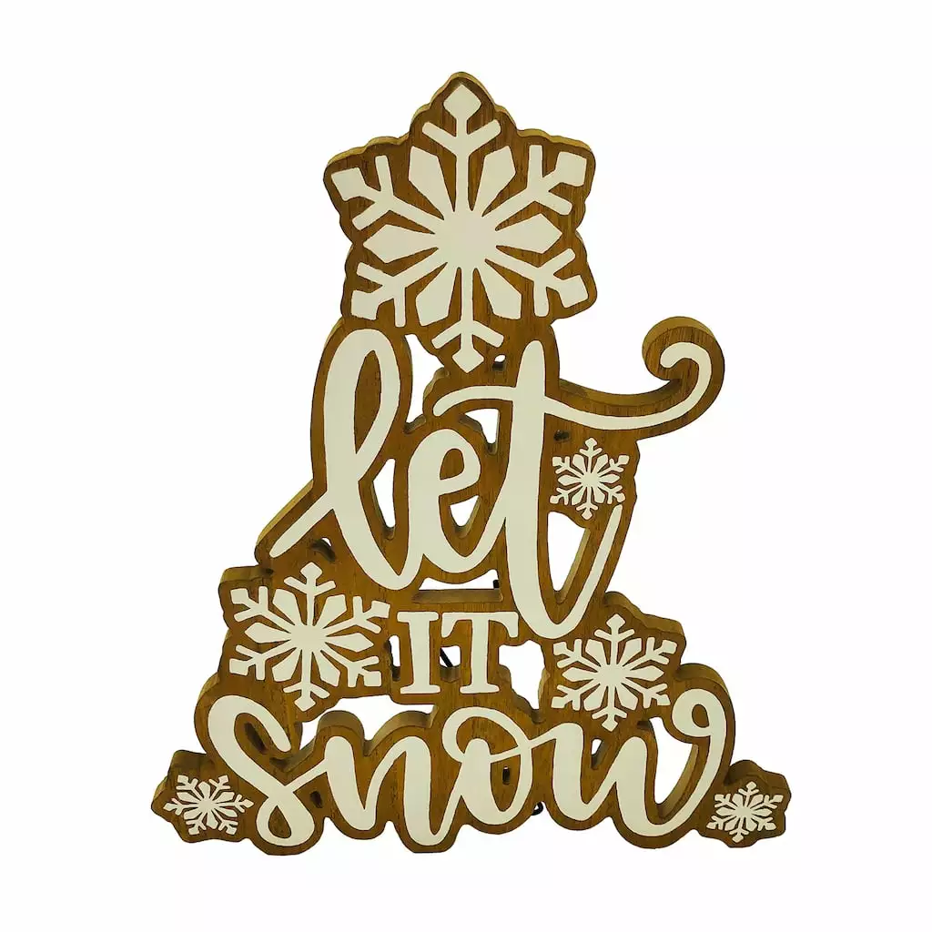Brand new π 16" Let It Snow Tabletop Sign by Ashland® π 3 Brand new π 16" Let It Snow Tabletop Sign by Ashland® π