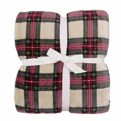 Promo ✔️ Ivory Plaid Berber Throw Blanket by Ashland® 👍 -Ashland Online Store 10699724 2