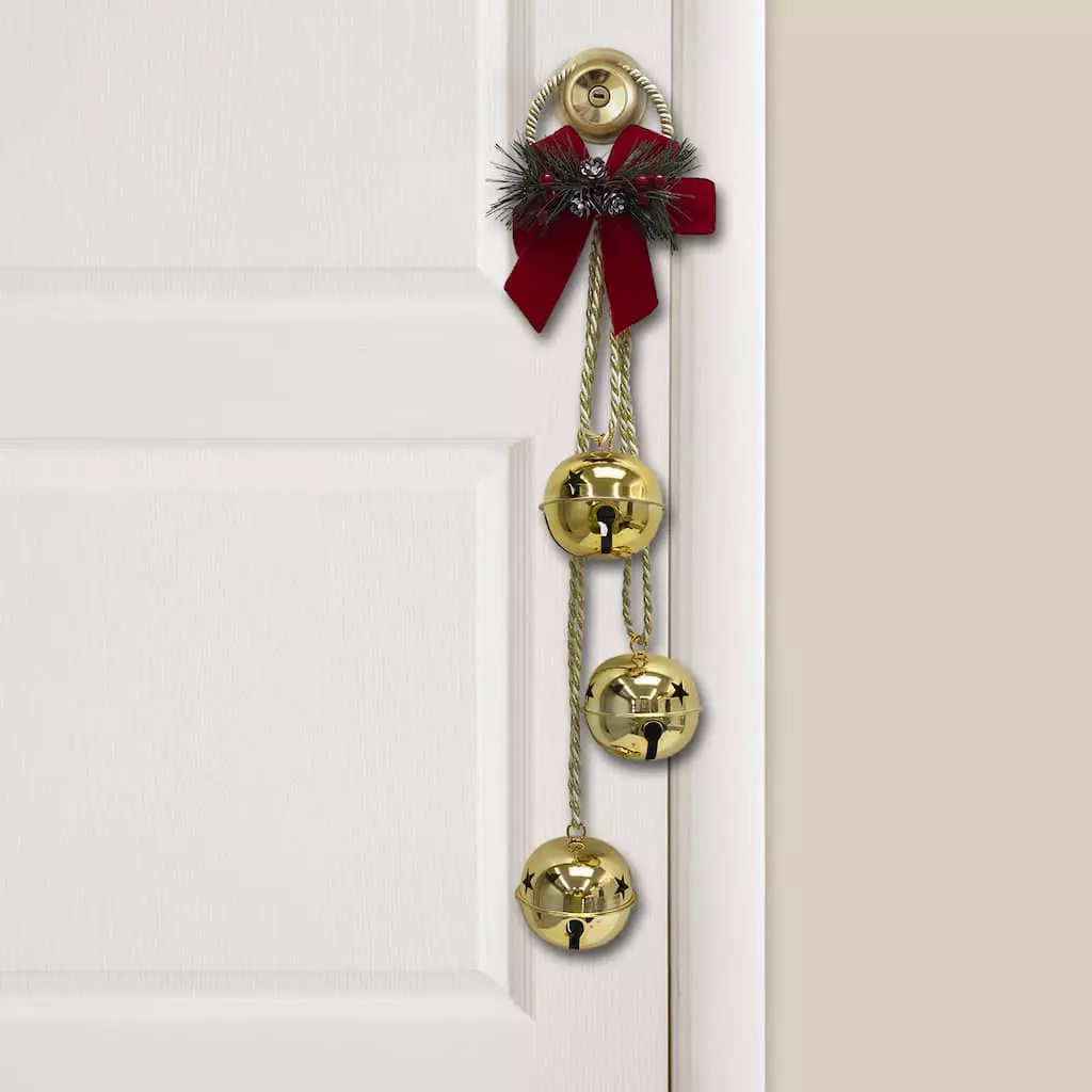Budget ๐ฅ 24" Shiny Gold 3 Bell Door Hanger by Ashland® โ๏ธ 4 Budget ๐ฅ 24" Shiny Gold 3 Bell Door Hanger by Ashland® โ๏ธ - Image 2
