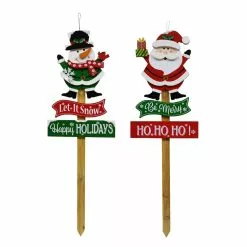 Cheap ⌛ Assorted 37" Santa/Snowman 😀 Christmas Yard Stake by Ashland® ⌛