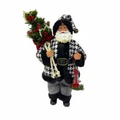 Outlet 😀 10.5" Houndstooth Santa Figurine by Ashland® 🥰