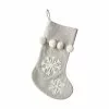 Promo ✔️ 18" Snowflake Stocking With Pom Poms by Ashland® 😉 -Ashland Online Store 10699855 1