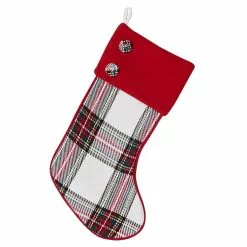 Discount 🎉 20" White Plaid Stocking by Ashland® ❤️