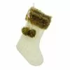 Best Pirce ✨ White Cable Knit Stocking with Faux Fur Trim by Ashland® 😍