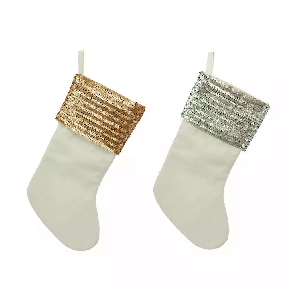 Coupon ✔️ Assorted White Stocking with Sequin Cuff by Ashland® ✔️ 3 Coupon ✔️ Assorted White Stocking with Sequin Cuff by Ashland® ✔️