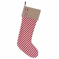 Cheapest ✔️ 23" Red & White Striped Stocking by Ashland® 💯