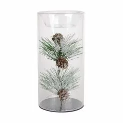 Discount 🤩 8" Pine Leaf Glass Tealights Holder by Ashland® ⌛ -Ashland Online Store 10699905 2