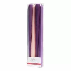 Cheap ❤️ 10" Smooth Purple & Pink Advent Taper Candles, 4ct. by Ashland® ❤️ -Ashland Online Store 10699943 5