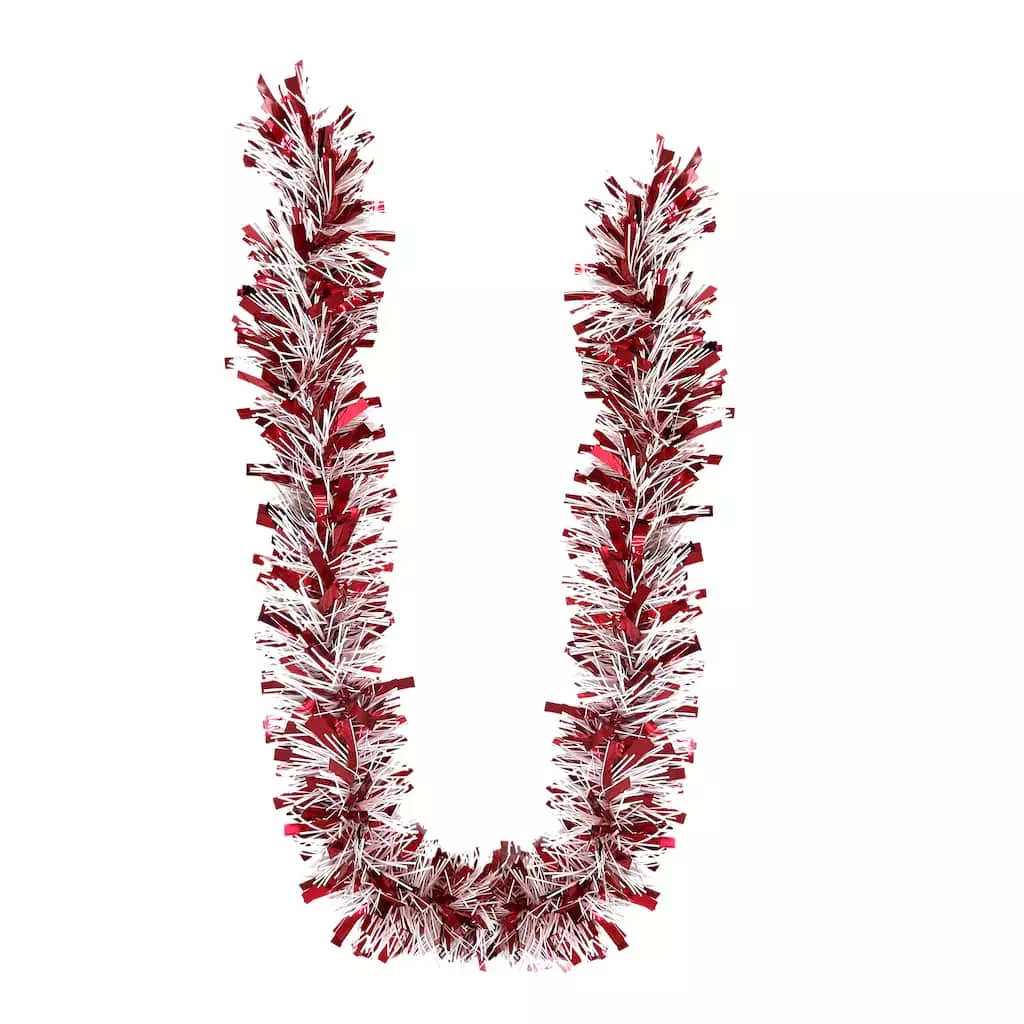 Budget β€οΈ 6ft. Red & White Tinsel Garland by Ashland® 𧨠4 Budget β€οΈ 6ft. Red & White Tinsel Garland by Ashland® 𧨠- Image 2