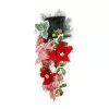 Buy ✨ 28" Poinsettia & Snowman Hat Flocked Teardrop by Ashland® 🔔 -Ashland Online Store 10699983 1