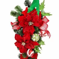 Best Pirce ⭐ 28" Poinsettia & Elf Leg Teardrop by Ashland® ✔️ -Ashland Online Store 10699993 2