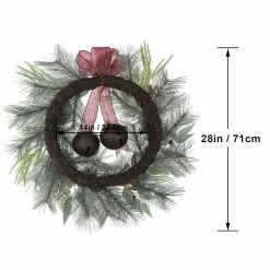 Discount 😀 28" Christmas Pineneedle & Bell Wreath by Ashland® 💯 -Ashland Online Store 10700003 3