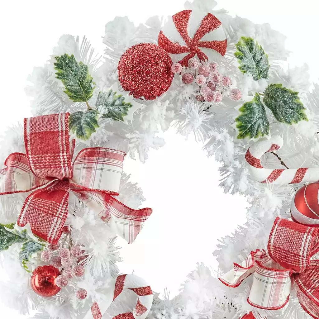 Best reviews of 🤩 22" Candy Cane & Holly Berry White Wreath by Ashland® ⭐ 4 Best reviews of 🤩 22" Candy Cane & Holly Berry White Wreath by Ashland® ⭐ - Image 2