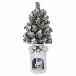 Best deal ⌛ 2ft. Artificial Pine Tree With Deer Tin Pot by Ashland® 🔥