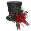 Brand new ⭐ 10" Red & Black Tabletop Snowman Hat With Pine, Holly Berries & LED Lights by Ashland® ✔️ -Ashland Online Store 10700069 1