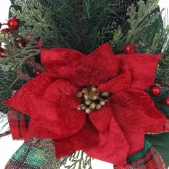 Brand new ⭐ 10" Red & Black Tabletop Snowman Hat With Pine, Holly Berries & LED Lights by Ashland® ✔️ -Ashland Online Store 10700069 3