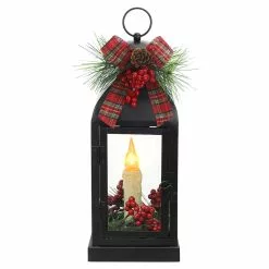 New ⭐ 12" Black Metal Lantern With LED Lights by Ashland® 🎉 -Ashland Online Store 10700071 2