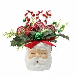 Wholesale 💯 16" Candy Mix Arrangement With Santa Head Container by Ashland® 🔔