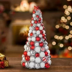 Budget ⭐ 22" Red & White Ornament Tree by Ashland® ⌛ -Ashland Online Store 10700082 4