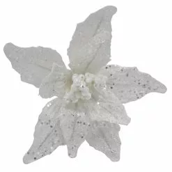 New ❤️ White Glitter Poinsettia Pick by Ashland® 💯 -Ashland Online Store 10700099 3